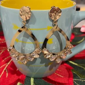 New Buckle Leopard and gold tone earrings.